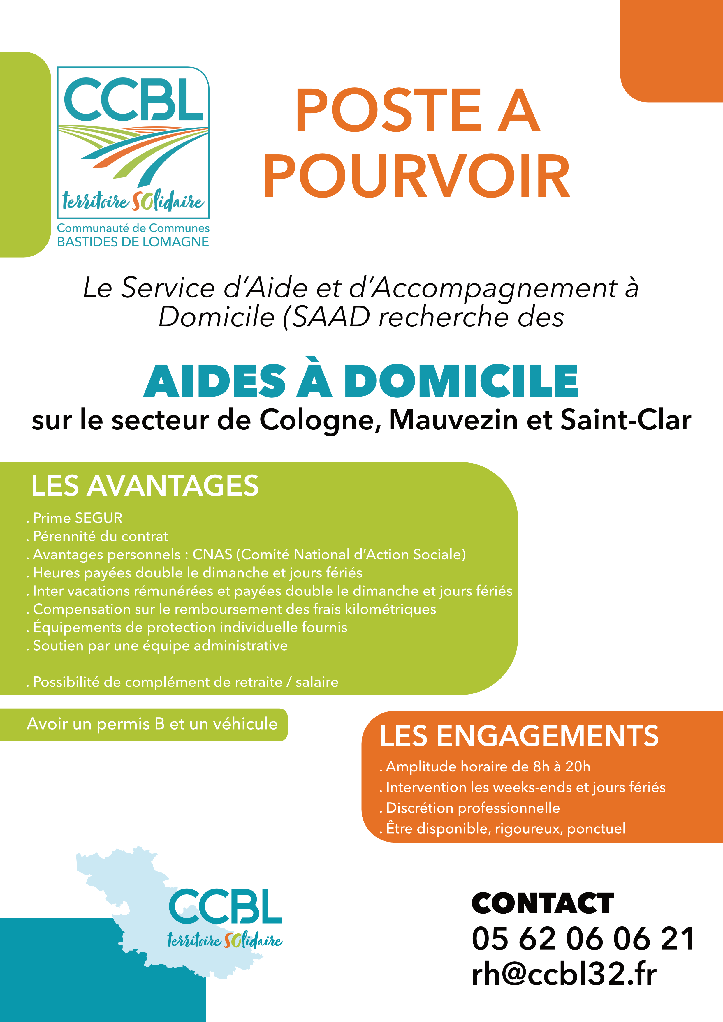 affiche poste aides domicile